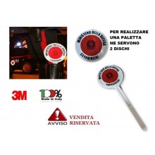 Adesivo 3M Alta Rifrangenza Per Paletta Rosso Carabinieri CC Arma VENDITA RISERVATA Art. R0042