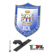 Patch Toppa con Velcro Plastificata Polizia Penitenziaria Servizio Dipartimento Giustizia Minorile DGM Art. T-PPDGM