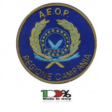 Patch Toppa Ricamo a Mano Canuttiglia A.E.O.P. Associazione Europea Operatori Polizia Regione Canpania  Art.NSD1137