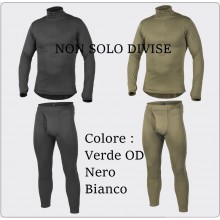 Completo Intimo Termico Traspirante Militare Maglia + Pantaloni Nero Verde Bianco FOSTEX Art.114270