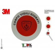 Adesivo 3M Per Paletta Rosso Corpo Vigili Giurate Art. R0017
