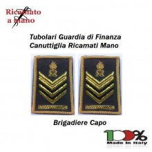 Gradi Tubolari Guardia di Finanza Ricamati a mano Canottiglia New Brigadiere Capo Art. GDF-T24