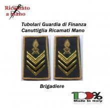 Gradi Tubolari Guardia di Finanza Ricamati Canutiglia a mano  New Brigadiere Art. GDF-T23