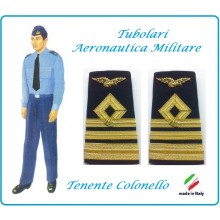 Gradi Tubolari Canuttiglia Ricamato Tenente Colonello Aeronautica Militare Novità Ruolo Naviganti Categoria Naviganti  Art.AERO-13