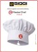 Berretto Cuoco Chef Bianco con Ricamo  Master Chef Masterchef Prodotto Ufficiale Siggi Art.26BE0160