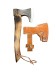 Ascia Artigianale Accaio C70-1095 Manico in legno Kiker con Fodero Cuoio Art. ASCIAM74