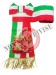 Fascia Tricolore con Frange Ricamata a Mano Capitano Della Real Maestranza Città di Art. FASCIA-RAZA