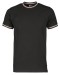 T-Shirt Girocollo Mezza Manica Corta Tricolore Bandiera Uomo Cotone PAYPER FLAG NERA Art. FLAG-N