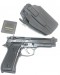 Fondina Rigida in Polimero Nera Universale con Sicura Blocco Arma Glock Beretta Polizia Carabinieri Guardia GPG IPS Art. WO-GB35B