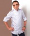 La Giacca Cuoco Chef Alex Bianca Profili Neri  Siggi Horeca Personalizzata con Nome Ricamato Art.28GA0191B