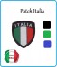 Scudetto Patch Ricamato Italia - Blu Verde Nero - con Velcro Art.NDD-ITALIA