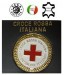 Placca con Supporto Cuoio Da Inserire Al Portafoglio Croce Rossa Italiana CRI C.R.I. 1WG Vega Holster Italia Art. 1WG-08