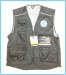 Gilet Multitasche New Safari Blu Navy Con Ricami Croce Esculapio Petto Schiena  Art.987532-118E