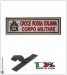 Patch Toppa Ricamata Croce Rossa Italiana Corpo Militare con Velcro Bianca Art.TU-MIL