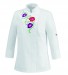 Giacca Cuoco Donna Ego Chef Fiori Flowers Bianca o Nera Personalizzata con Nome Art.1003001