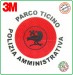 Adesivo di Ricambio per Paletta cm 15.50 classe III° Omologato A.V. Alta Rifarzione Nido D'ape Parco Ticino Polizia Amministrativa Art. R0-PTPA