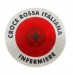 Paletta Segnaletica Ambo le Parti Rosse CRI Croce Rossa Italiana INFERMIERE   Art. NSD-CRISA-X