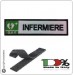 Patch Toppa Ricamata Bianco D.A.E. + INFERMIERE  Art.DAE-8