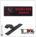 Patch Toppa Ricamata Con Velcro cm 15,00x5,00 Vigili Del Fuoco VVFF  Art.VVFF-TOP