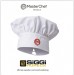 Berretto Cuoco Chef Bianco con Ricamo  Master Chef Masterchef Prodotto Ufficiale Siggi Art.26BE0160