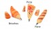 Penna Calamita a Forma di Brioches Pane Pizza Idea Regalo Art.PBP-1