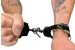 Manette Handcuffs Deluxe Acciaio NERO Modello Spagnolo Professionali Carabinieri Polizia GDF Penitenziaria Vigilanza Security NEW MFH Art. 29404