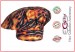 Cappello Cuoco Chef  EGO CHEF Italia Flames Fiamme Inferno  Art.7000110A