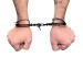 Manette Handcuffs Deluxe Acciaio NERO Modello Spagnolo Professionali Carabinieri Polizia GDF Penitenziaria Vigilanza Security NEW MFH Art. 29404