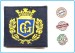 Ricamo da Berretto Ricamato a Macchina Guardie Giurate Oro Bollo Blu Quadrato Art.NSD-FREG-GGRM2