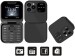 Mini Telefono Cellulare Flip con radio FM, Magic Voice, Blacklist, chiamata rapida, vibrazione, 2 schede SIM, display piccolo, telefono cellulare pieghevole Nero Art. AB-SJ149