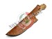 Coltello Lama Fissa con Fodero Manico Legno Caccia Pesca Idea regalo cm 27 Maru Art. MARU-01