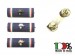 Nastrino In Tessuto  Comandante di Stazione Bombato Carabinieri + Fiamma Metallo Tuscan New Art.FAV-C-F