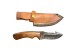 Coltello Artigianale con Fodero Cuoio Lama Fissa Maru 22.50 cm Caccia Escursioni Alpinismo Idea Regalo Art. COL1C