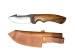 Coltello Artigianale con Fodero Cuoio Lama Fissa Maru 22.50 cm Caccia Escursioni Alpinismo Idea Regalo Art. COL1C
