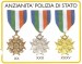 Medaglia Anzianità di Servizio Polizia di Stato Bronzo Oro Argento Art. FAV-32