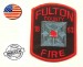 Patch Toppa  Ricamata VVFF Vigili del Fuoco Americani Fulton 1853 Fire Art.VVFF-36