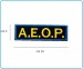 Patch Toppa Ricamata con Velcro A.E.O.P. Ass. Europea operatori di Polizia cm 3x10 Art.AEOP-TOP