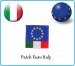Patch Toppa Bandiera EuroItaly Euro Italy Ricamato con Velcro cm 6x6 Art.NSD-EUI6