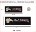 Patch Toppa Ricamo Con Velcro cm 5,00x15,00  4,00x10,00 CARABINIERI  Art.NSD-CC15X5