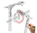 Bastone da Passeggio di lusso color argento con coda a leopardo, elegante bastone decorativo per feste, bastone da passeggio con pomello pastorale, 93 cm Autodifesa Art. PANT-BATON