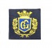 Ricamo da Berretto Ricamato a Macchina Guardie Giurate Oro Bollo Blu Quadrato Art.NSD-FREG-GGRM2