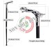 Bastone da Passeggio di lusso color argento con coda a leopardo, elegante bastone decorativo per feste, bastone da passeggio con pomello pastorale, 93 cm Autodifesa Art. PANT-BATON