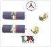 Nastrino in Tessuto con Rapportino Protezione Civile Nazionale PC Argento Oro Bronzo Tuscan New Art.TUSCAN-PCNB