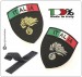 Patch Scudetto Ricamo a Macchina Con Velcro Italia + Carabinieri CC Per Tuta OP  Art.NSD-IT-CC