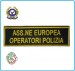 Ricamo Patch Toppa con Velcro Lineare A.E.O.P. cm 12 x 3 Associazione Europea Operatori Polizia Art.TUS-07