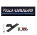Patch Rettangolare con Velcro Blu Navy  Polizia Penitenziaria cm 11.00x3.00 Art. PP-NSD-1