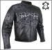 Giacca Motociclista Vera Pelle Ricamata Jacket Bikers Skull Genuine Leather FINE SERIE ULTIMI PEZZI   Art. NSD-BIKERS