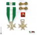 Set Medaglie Croce Anzianità di Servizio Carabinieri + Pins + Nastrino - Esercito Italiano Oro XXV anni  Art. FAV-SET16