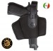 Fondina a Canna Scoperta da Cintura in Cordura Nera Professionale carabinieri Polizia Guardie Giurate GPG IPS Vega holster Art. FA2
