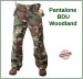 Pantaloni Cargo Multi Tasche Multitasche BDU Woodland Esercito Caccia Soft Air Militari Art. 111211-W